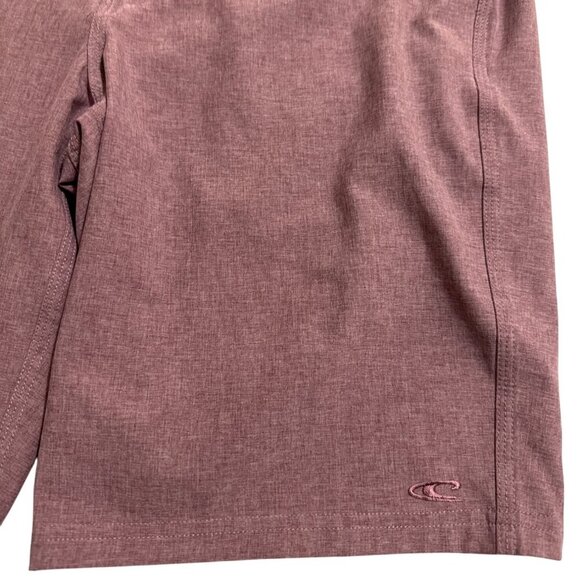 O'Neill Men's Hybrid Stretch Shorts Size 31 Waist Button Closure Heather Pink - Picture 6 of 14